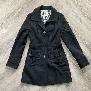 Black Wool Pea Coat